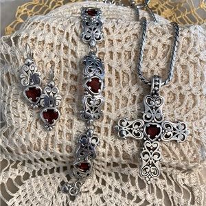 Brighton Endless Love necklace, bracelet and earrings set.